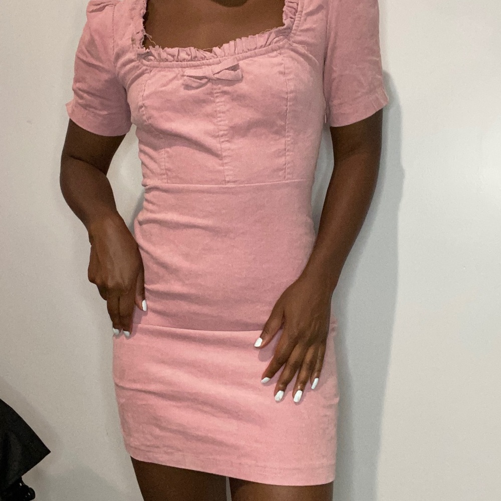 Pink mini dress